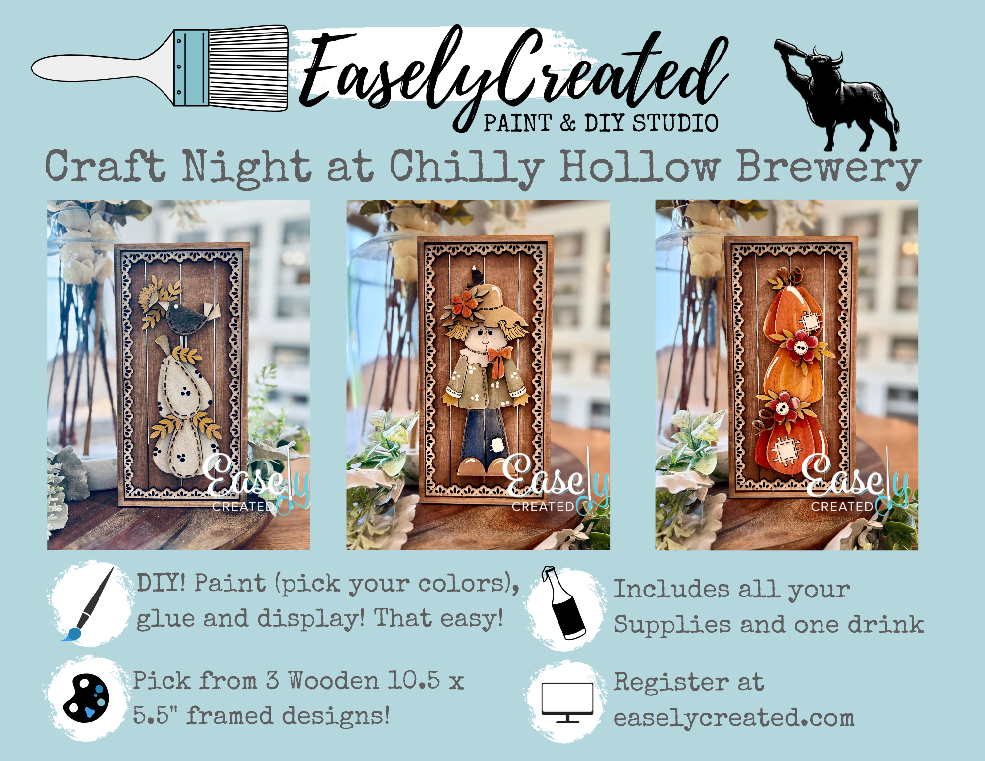 Offsite Craft Night at Chilly Hollow Brewery  "Fall DIY Signs"
