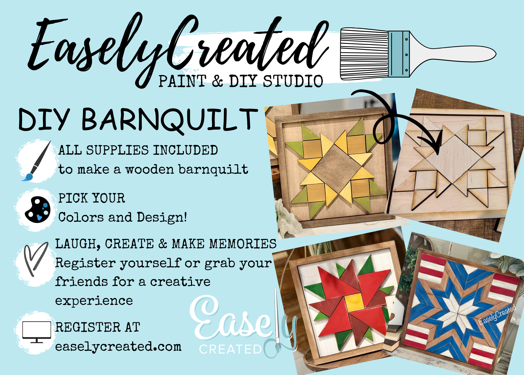 SAVE THE DATE DIY Wooden BARNQUILT Workshop