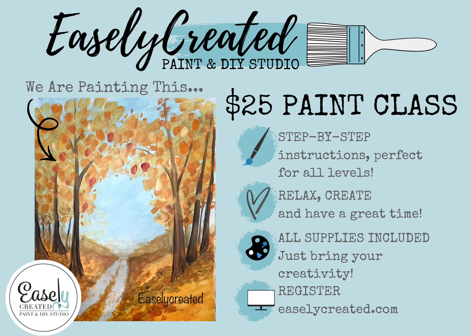 Thrifty TUESDAY $25 Paint Night  "Autumn Walk"