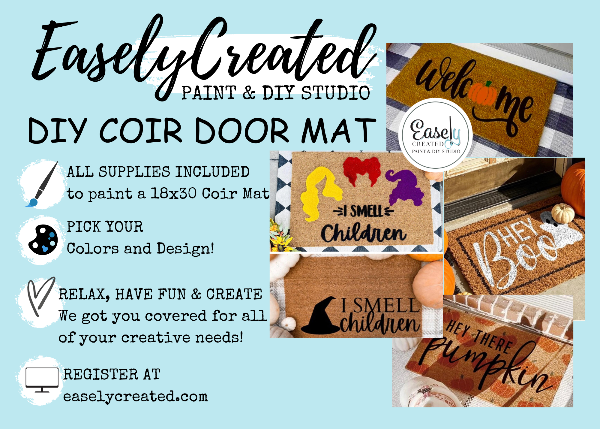 DIY Workshop "Coir Mat" Paint CLass