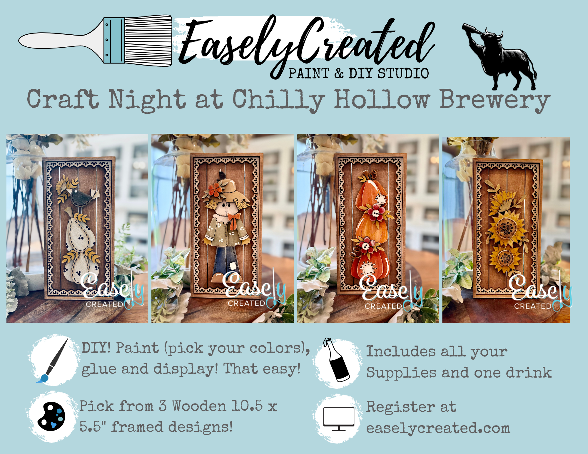Offsite Craft Night at Chilly Hollow Brewery "Fall DIY Signs"