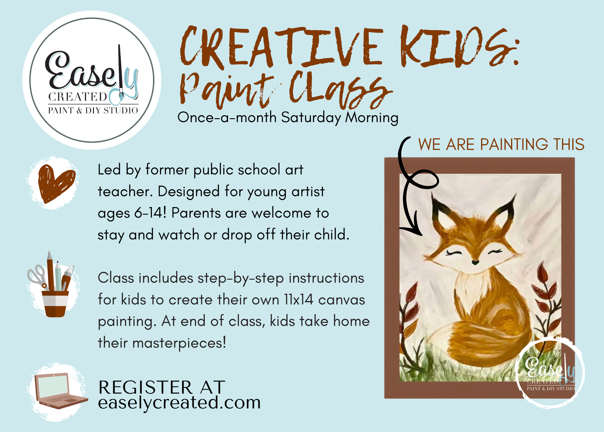 Creative Kids Paint Class Ages 6-14