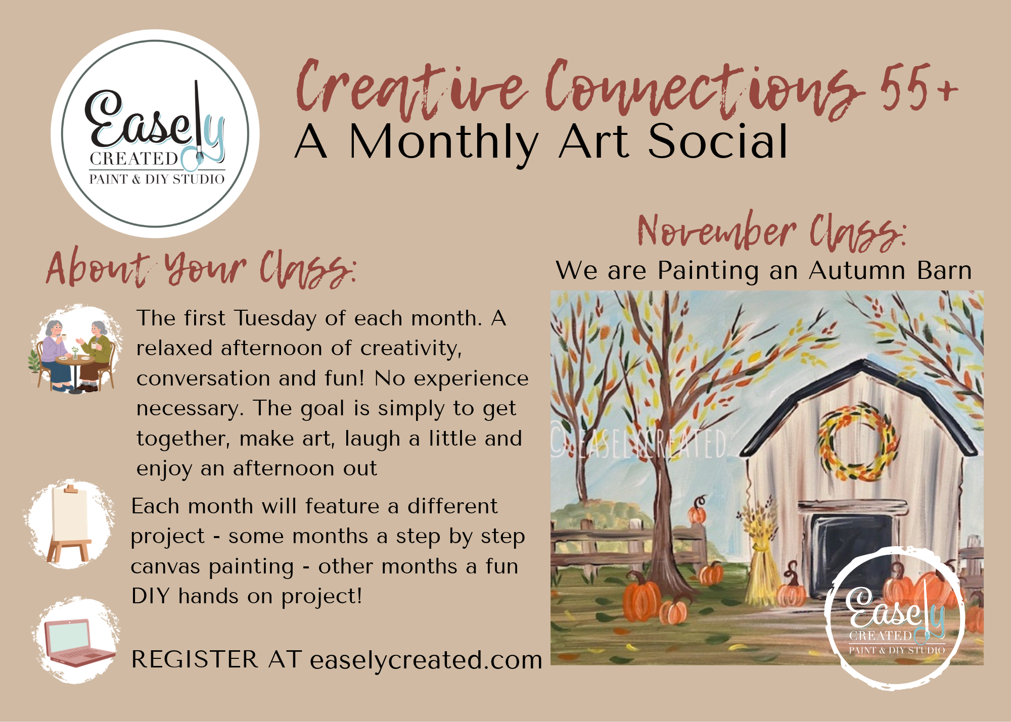 Creative Connections: A Monthly Art Social for 55+