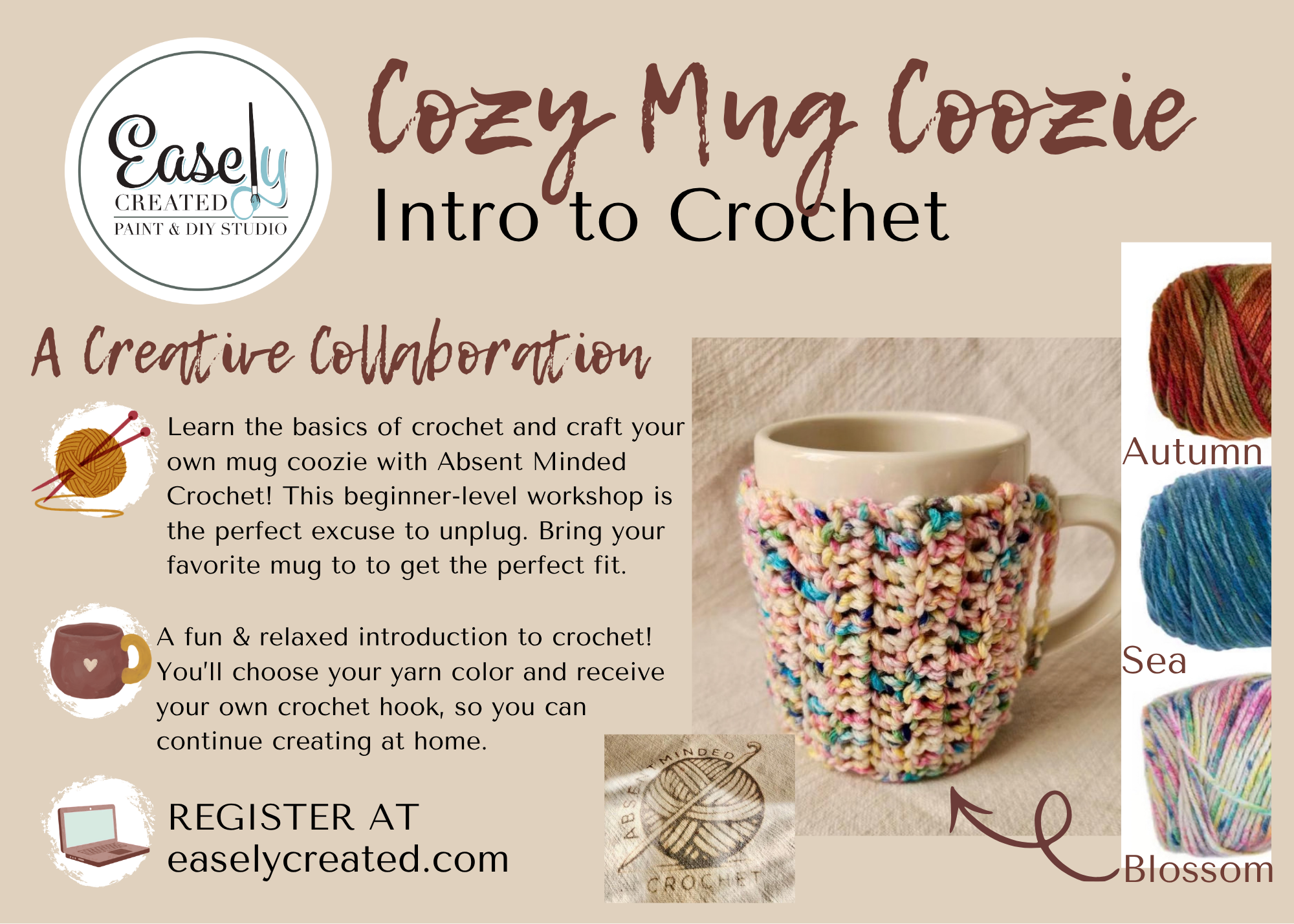 Beginner Friendly Crochet: Cozy Mug Coozie