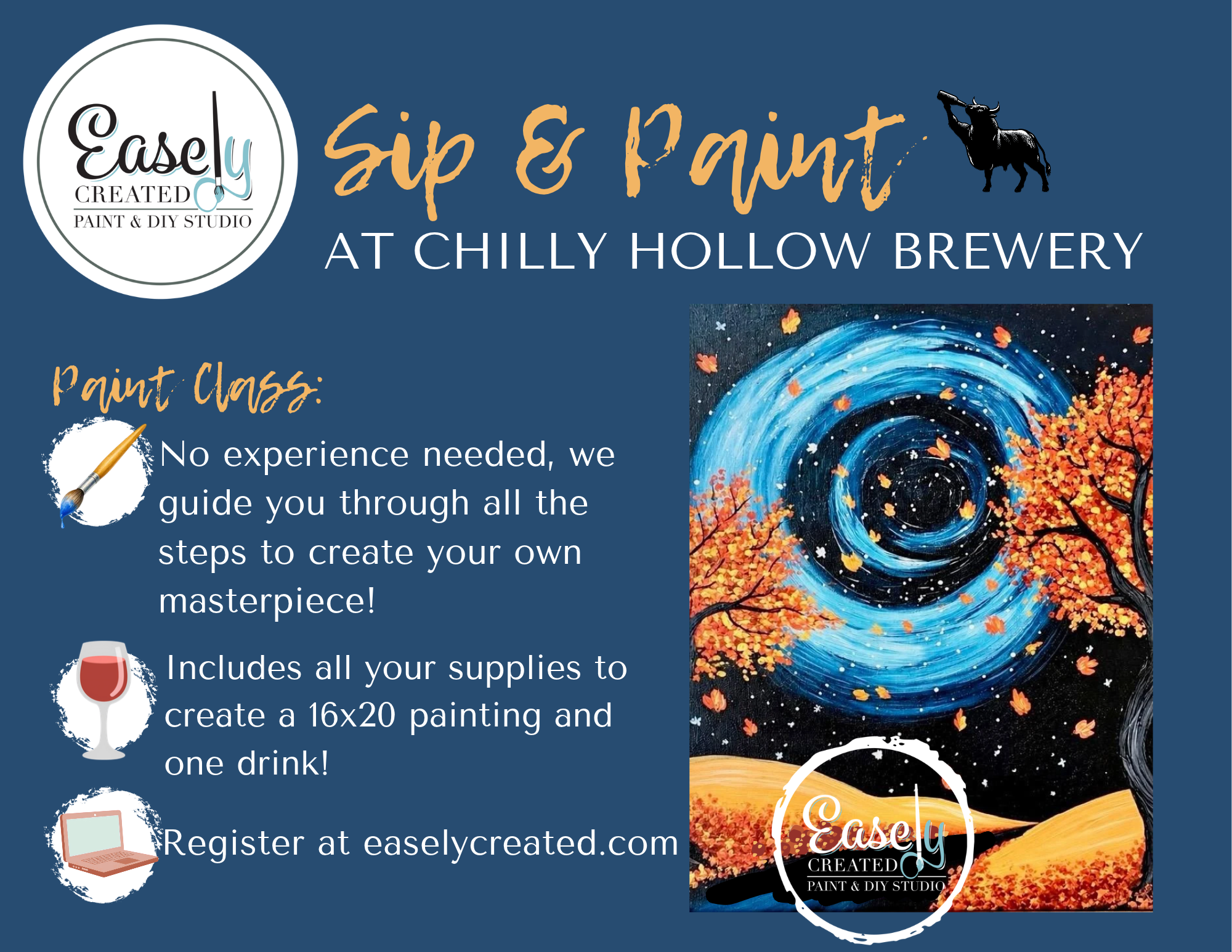 Sip & Paint at Chilly Hollow Brewery in Berryville