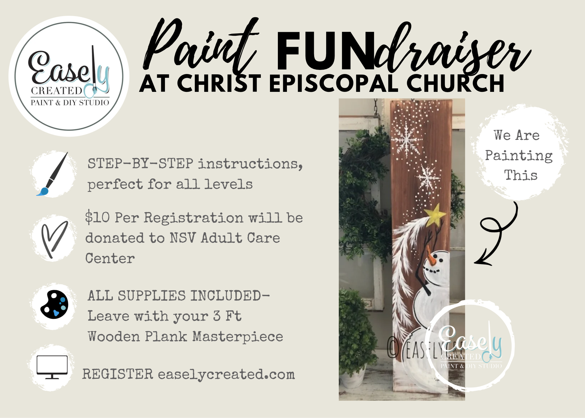 Fundraiser Paint Night for NSV Adult Care Center (OFFSITE EVENT)