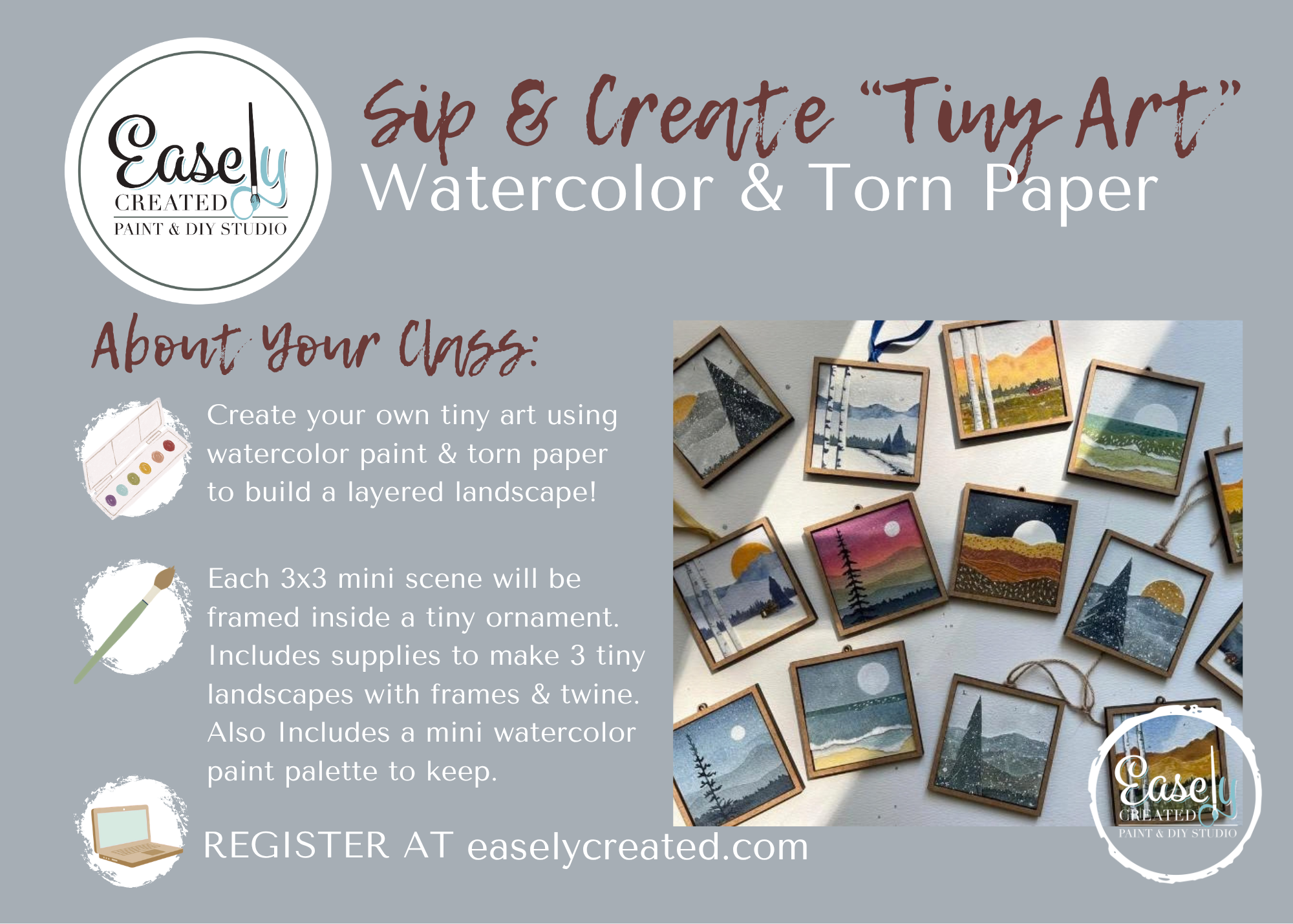 Introduction to Tiny Art: Layered Watercolors in Miniature Frames