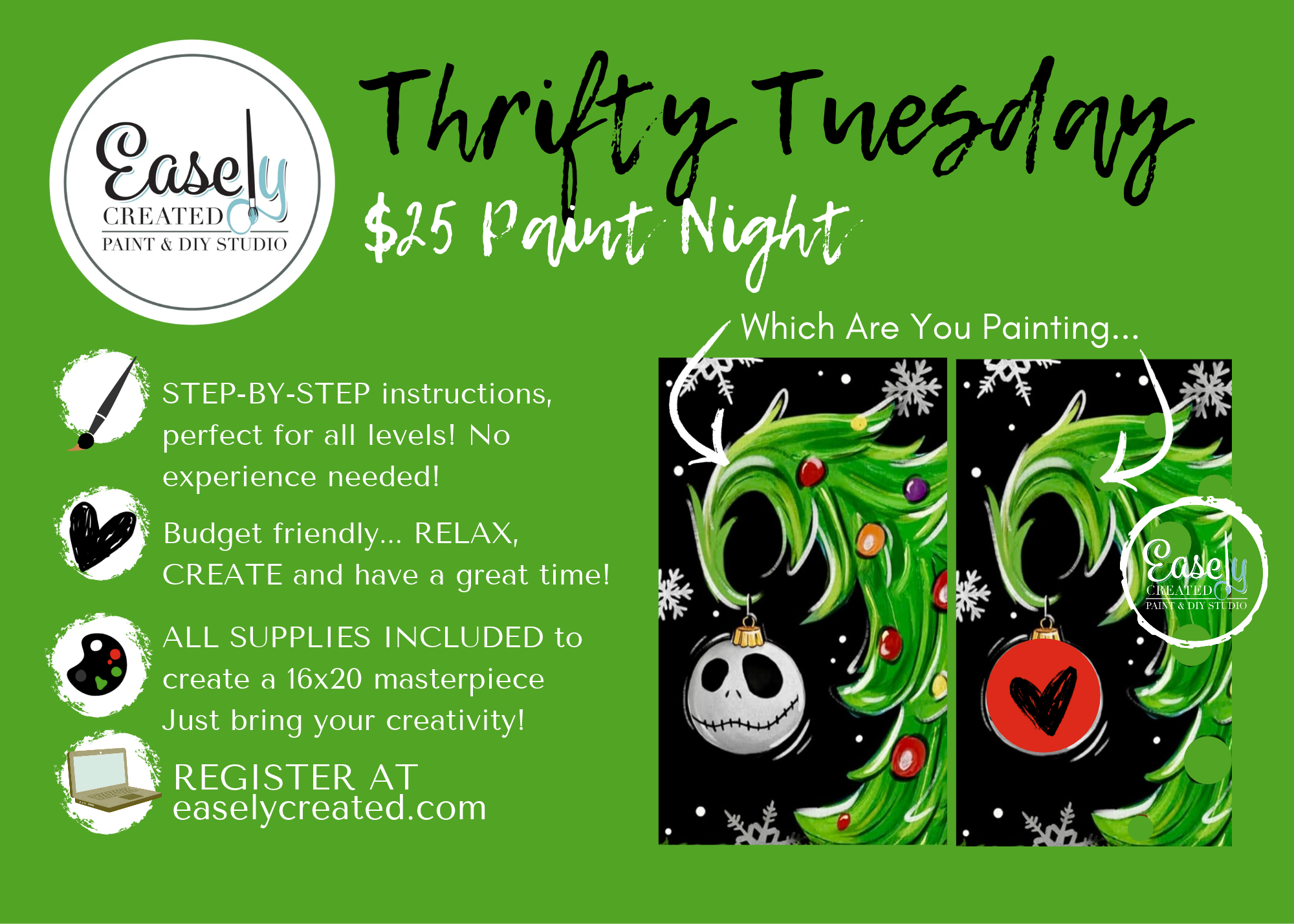 Thrifty Tuesday $25 Paint Night "WHimsical Tree"