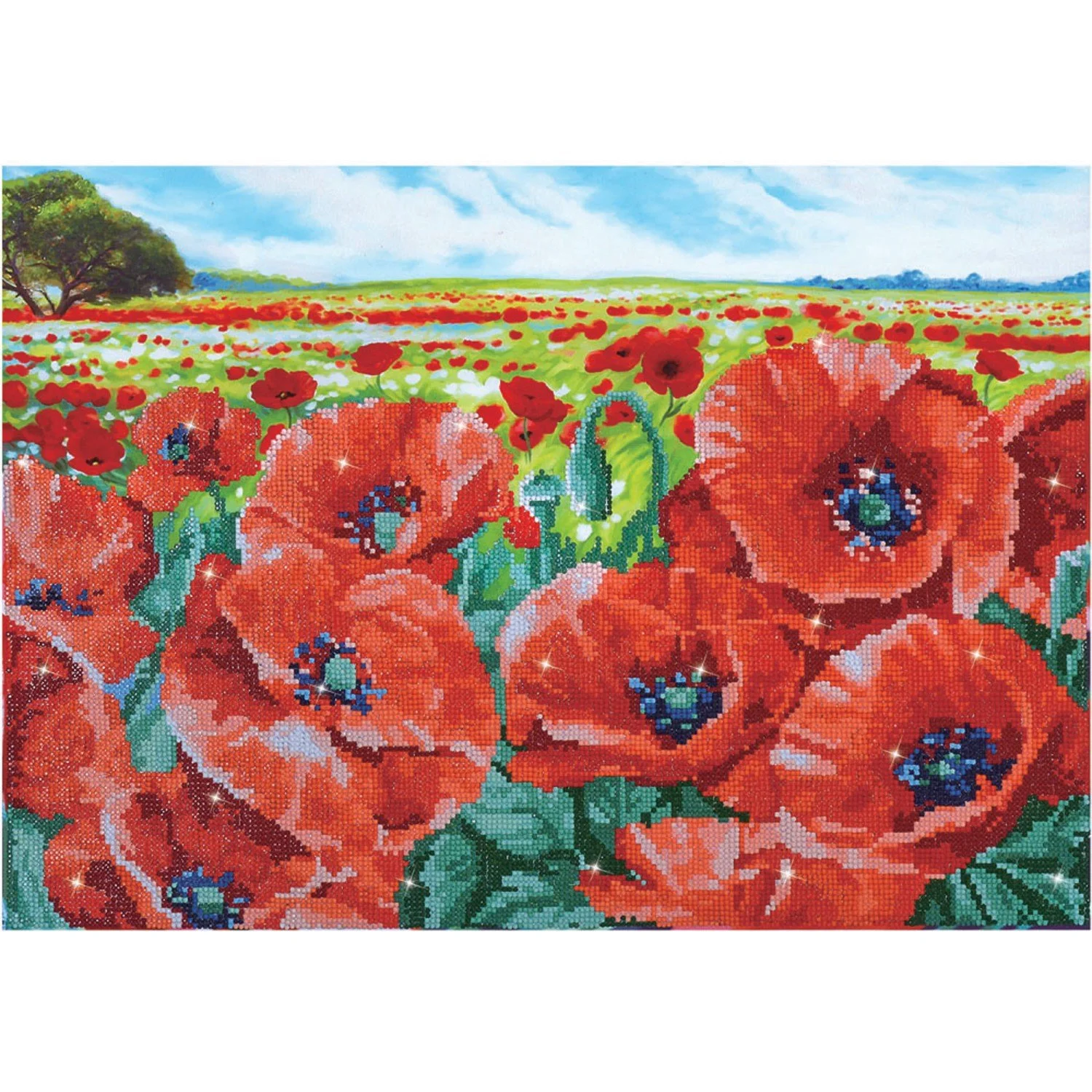 Diamond Dotz: Red Poppy Filed