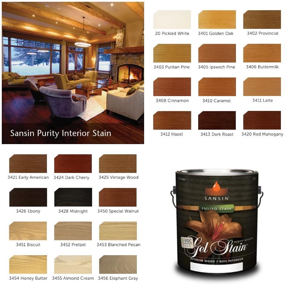 @sansincorp 's Purity Interior Gel Stain offers all the beauty and color of Purity Interior Stain and features the ability to &ldquo;wipe&rdquo; for additional color control so you can highlight grain and tone precisely. Being a waterbased product, t