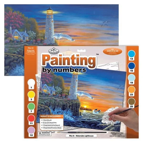 Royal &amp; Langnickel Paint by Numbers- Waterside Lighthouse