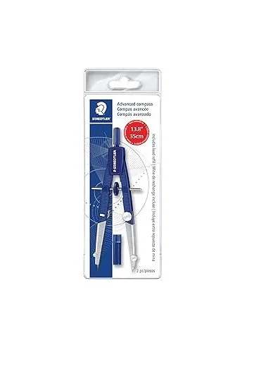 Staedtler Advanced Precision Compass for Math, Drawing, Drafting, Metal Compass with Leads