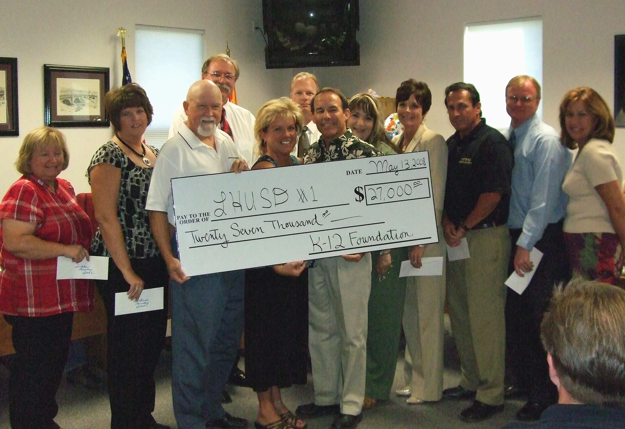 District Check Presentation$27,000 - 2008