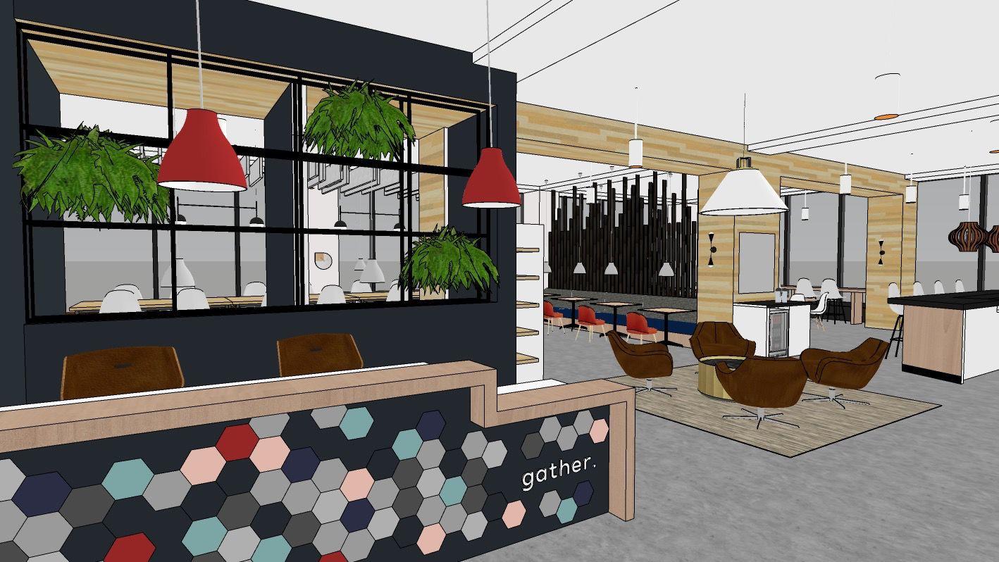 Gather Norfolk’s design is a collaboration between Campfire & Co. and Tymoff & Moss Architects .