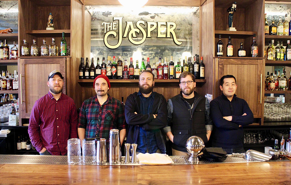 From left: Thomas Leggett, Jeremy Wilson, Brandon Peck, Mattias Hagglund and Kevin Liu. (J. Elias O’Neal)