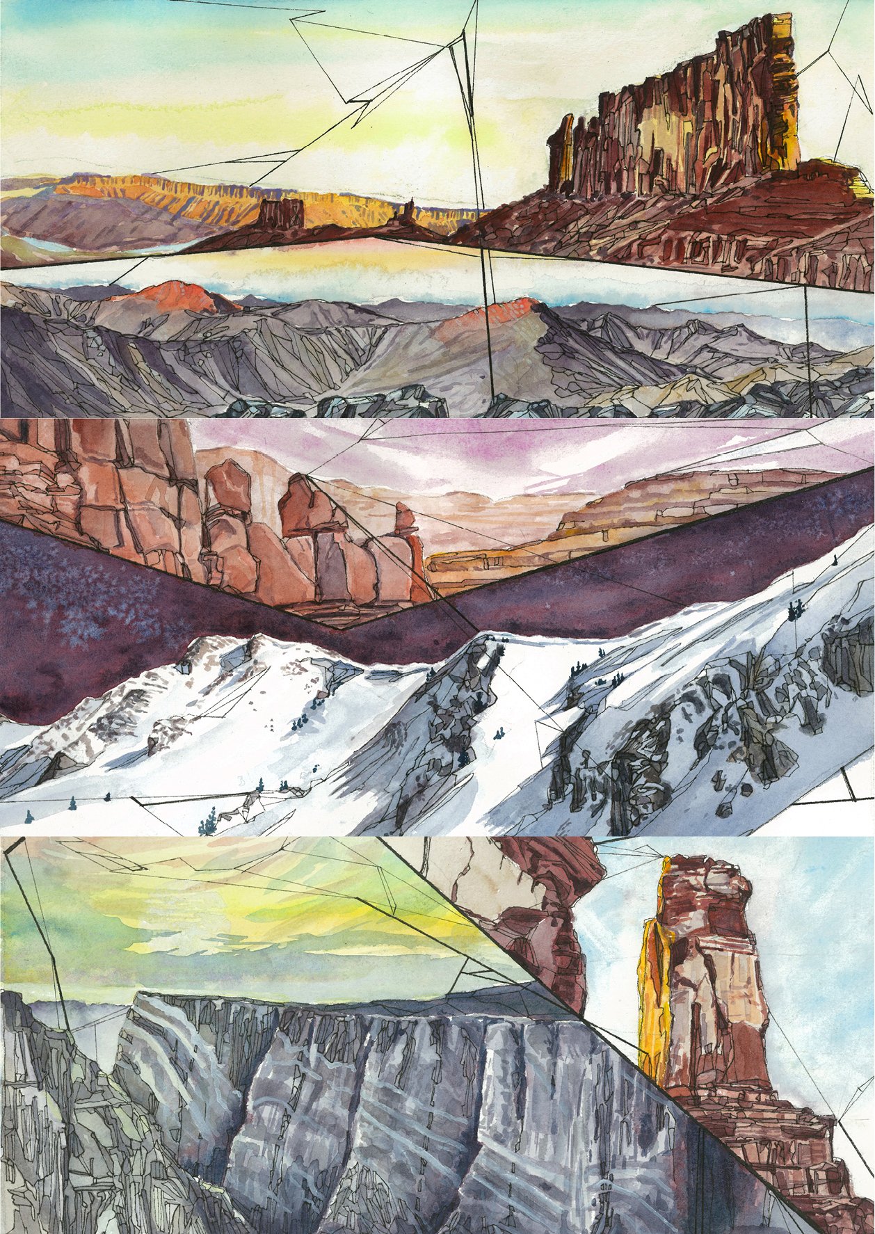 NikaMeyers_Rocks On Rocks_18_X12__watercolor and ink.jpg