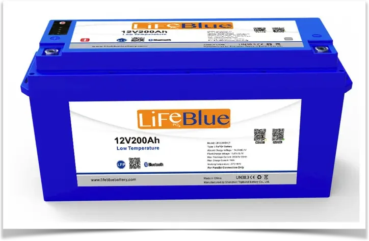 LifeBlue 12v 200AH LiFeP04 battery, Bluetooth enabled, w/ heat LB12200D-LT