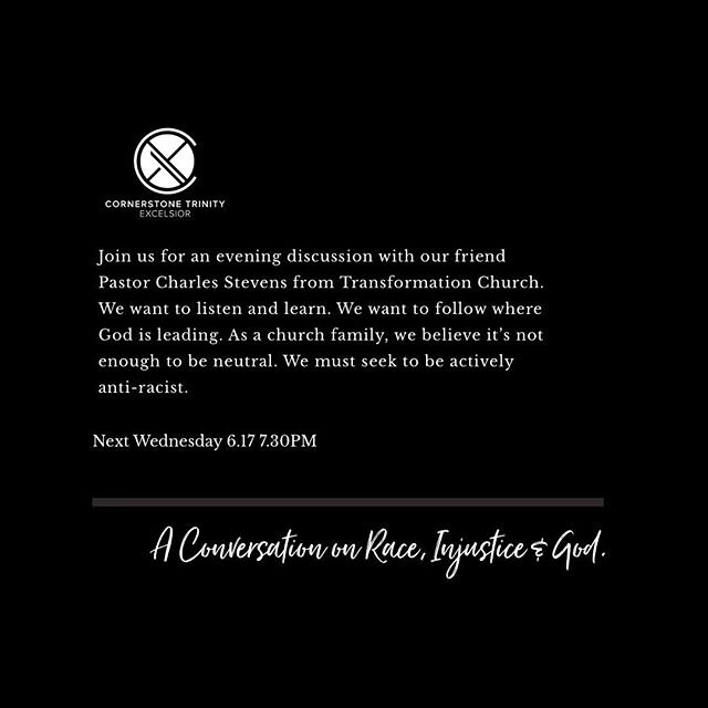 NEXT WEDS 7:30PM // Join us and invite your friends and family into this conversation. DM us for the zoom link.
.
We believe that truly following Christ will lead us into uncomfortable and inconvenient places.  As we have started conversations in our