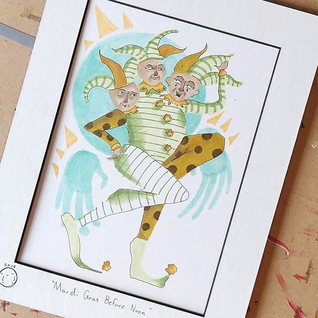 Mardi Gras before noon
.
.
.
#imagine #imagination #illustratorsoninstagram #illustrationartist #illustration #handdrawn #artoftheday #artistofinstagram #editorialillustration #art #artforsale #mixmediaart #copic #madebykersey #musicart #soundiscolor #drawing #carnival #cartoon #toon #cartoonist #cartoonart #childrensbookart