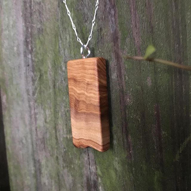 I know I&rsquo;ve been on a bit of an olivewood kick lately, but I couldn&rsquo;t resist posting these new live-edge necklaces. There are only 4 made in this style, so snag one on my web store, or come see me at @palacemarketfrenchmen tonight!