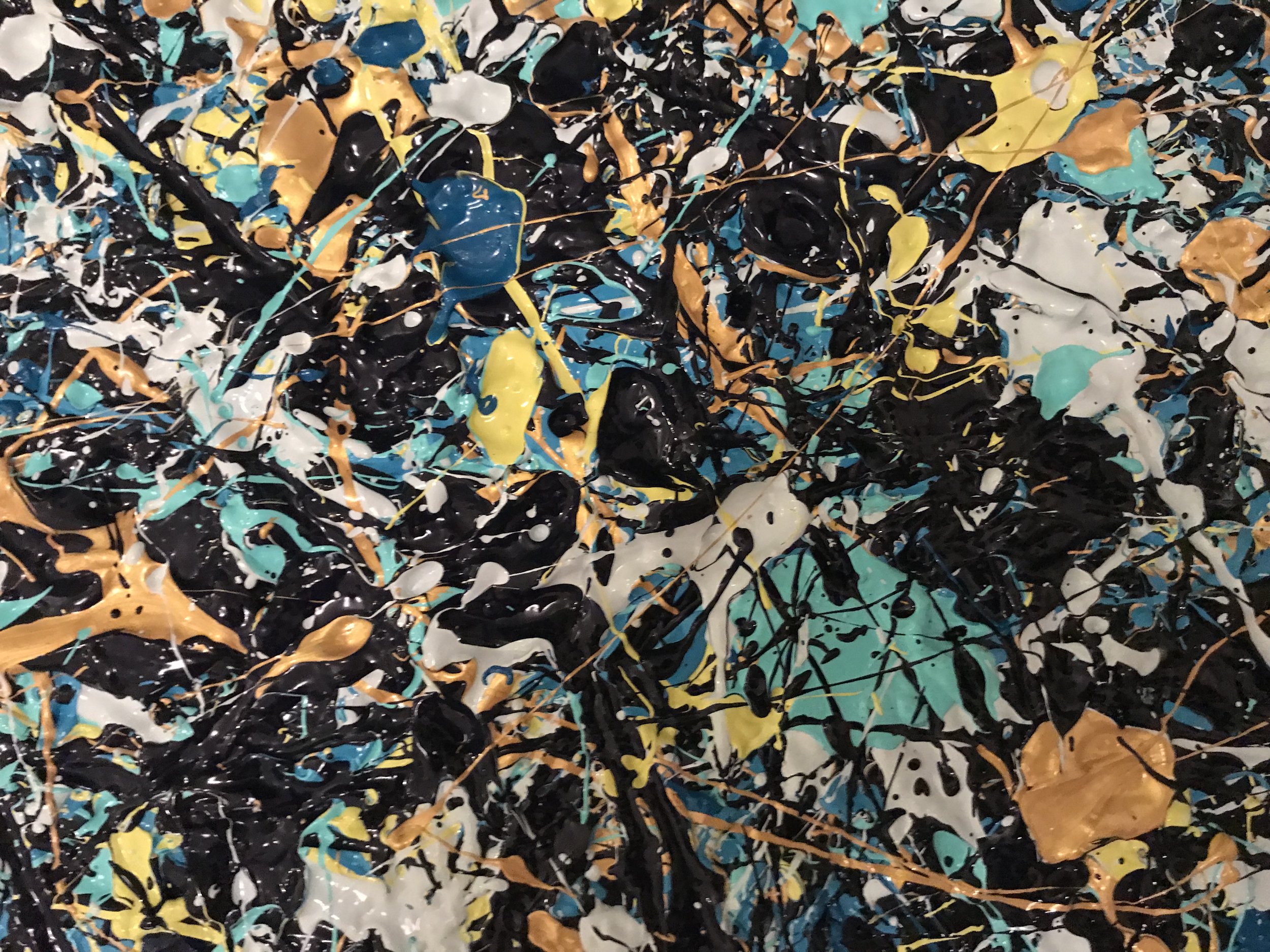   "Various shades of blue and a hint of gold, each trying to outshine the other."&nbsp;  