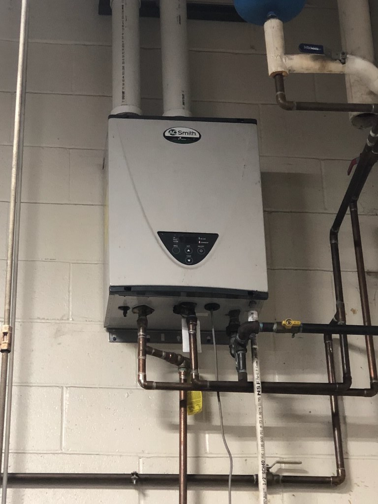 Tankless water heater installation