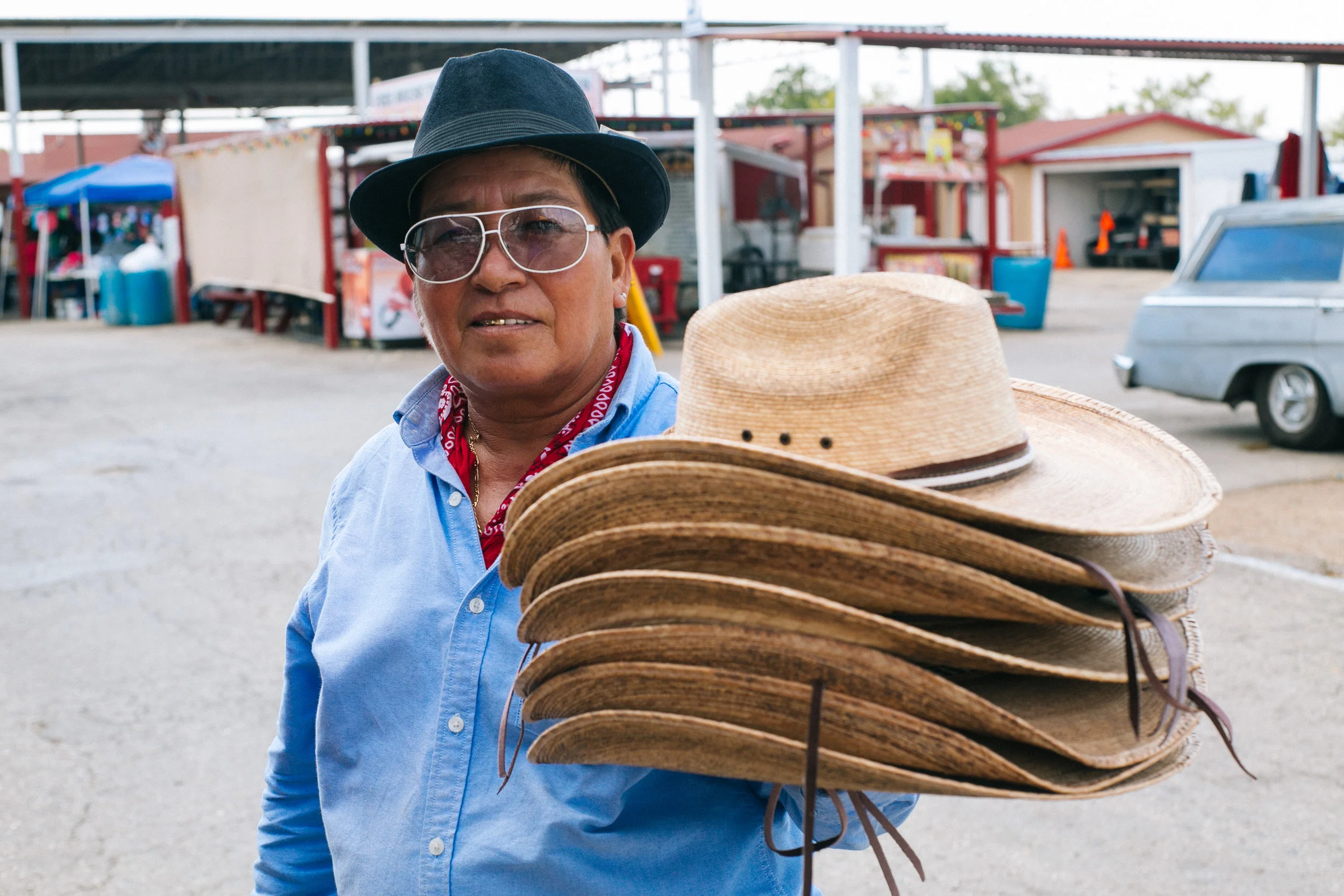 Sombrero vendor, San Antonio, Texas 2015