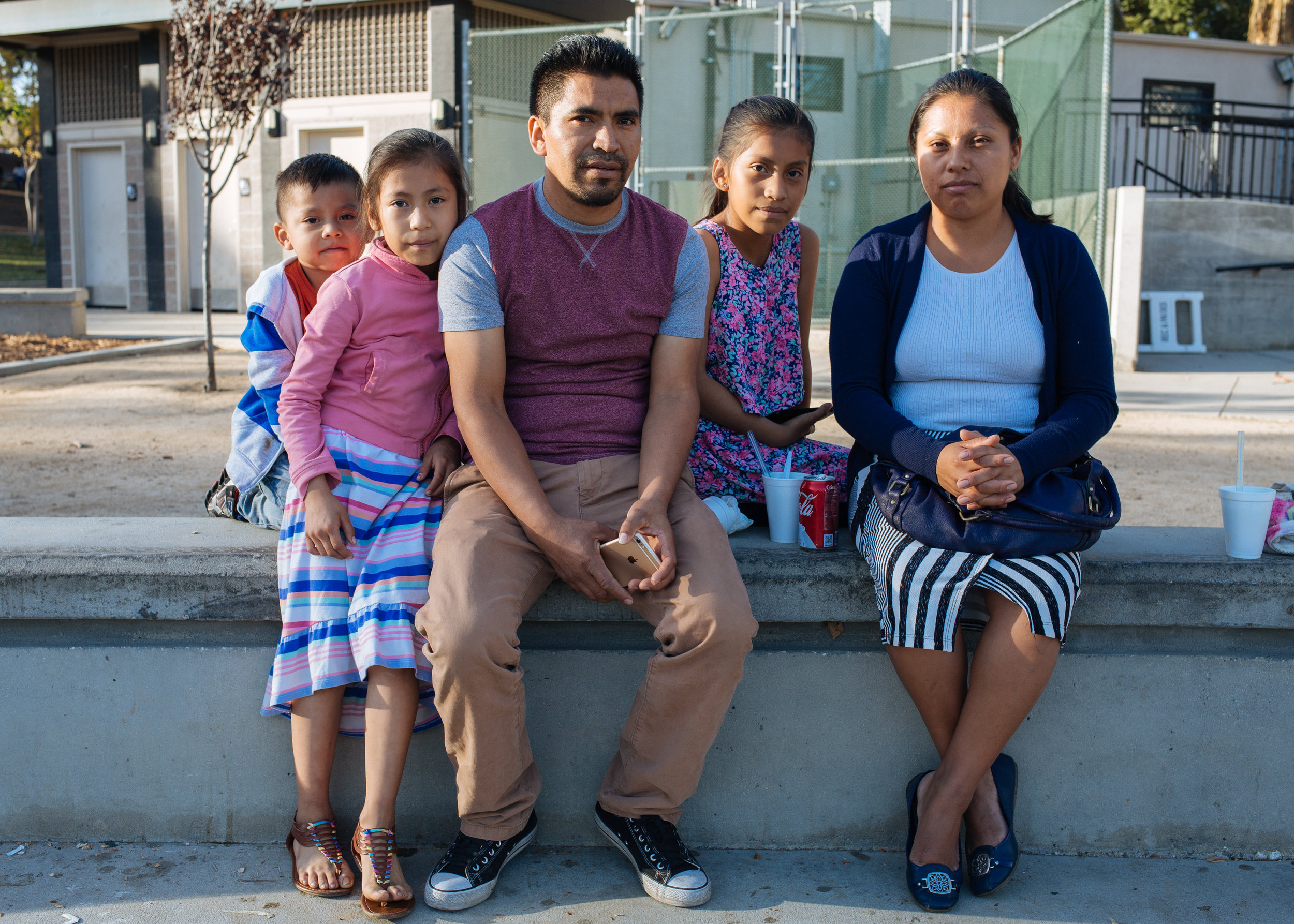 Family at the park, MacArthur Park, California 2016