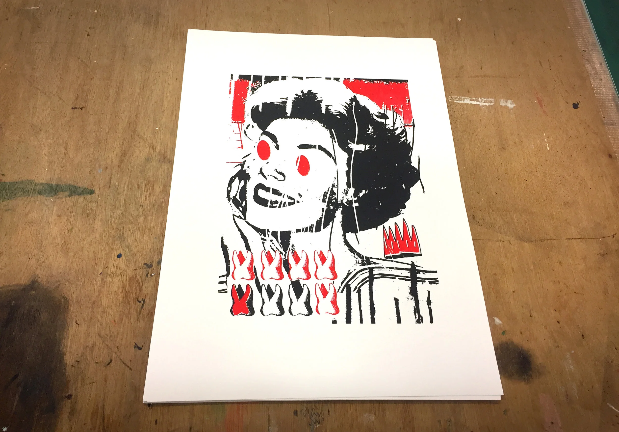  Breuddwydio Am Ddannedd: A2 Screen Print