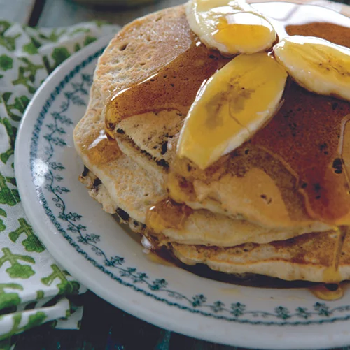 Whole Grain Chocolate Chip Banana Pancakes by Toby Amidor