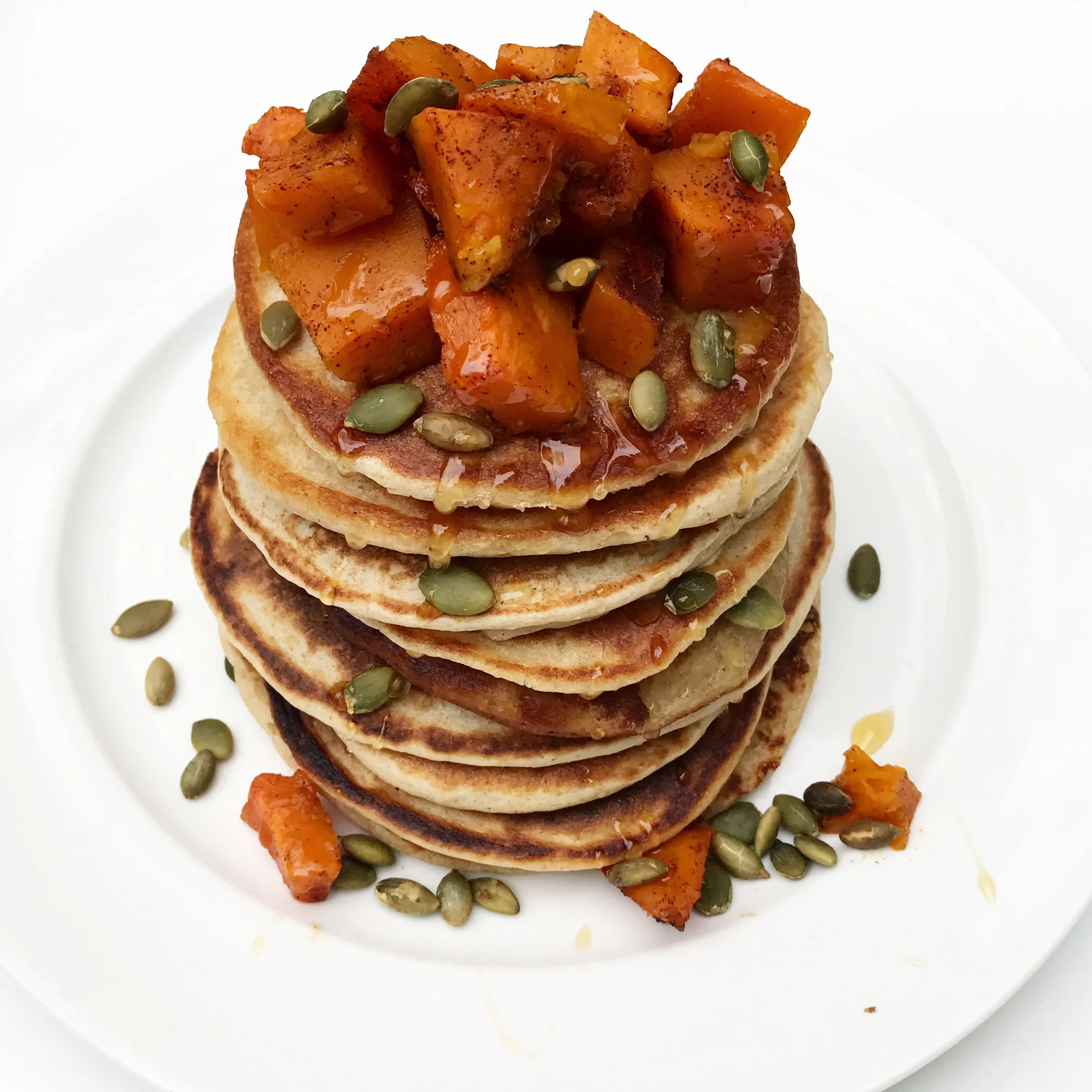Roasted Butternut Squash Pancakes by Julie Lichtman
