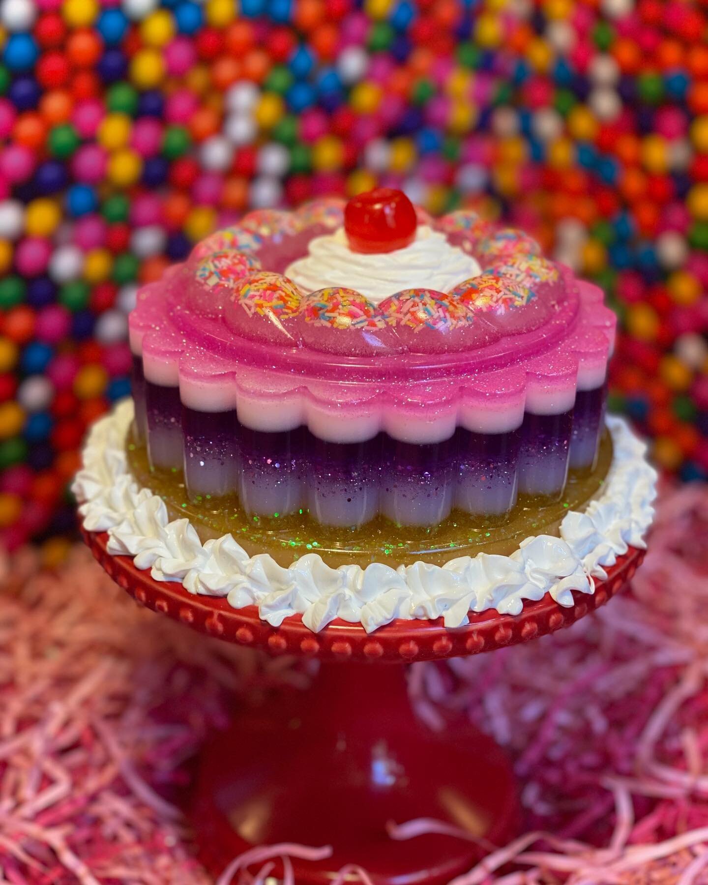 *SOLD* Say hello to the 🍭🍬 Candy Carousel 🍬🍭 Layers of crushed candies, fruit jelly and decadent hand-whipped cream make this dish an absolute dream. The &ldquo;Candy Carousel&rdquo; is an Elrod original  creation dreamt up in my own kitschy kitc