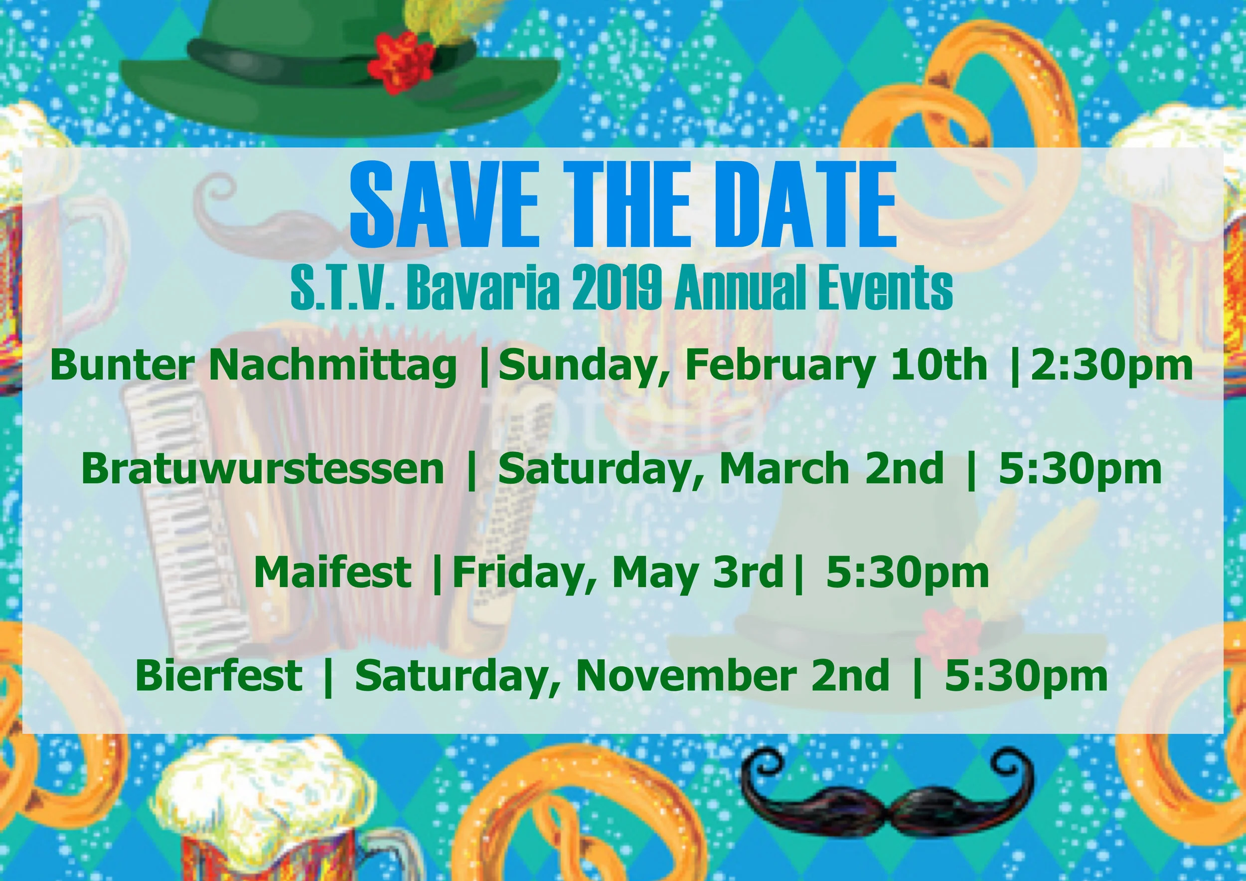 Save the dates: 2019 Annual Events! 
