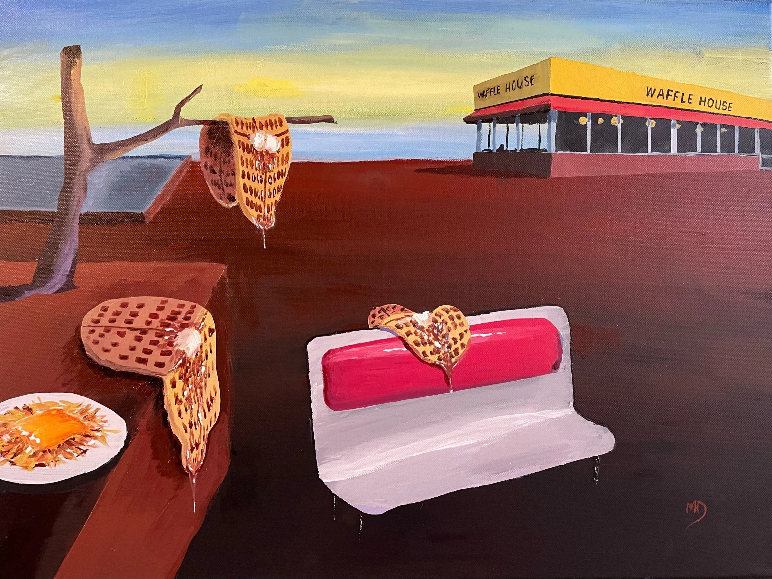 Waffles of Memory - 18” x 24” acrylic on canvas-Sold- 2023