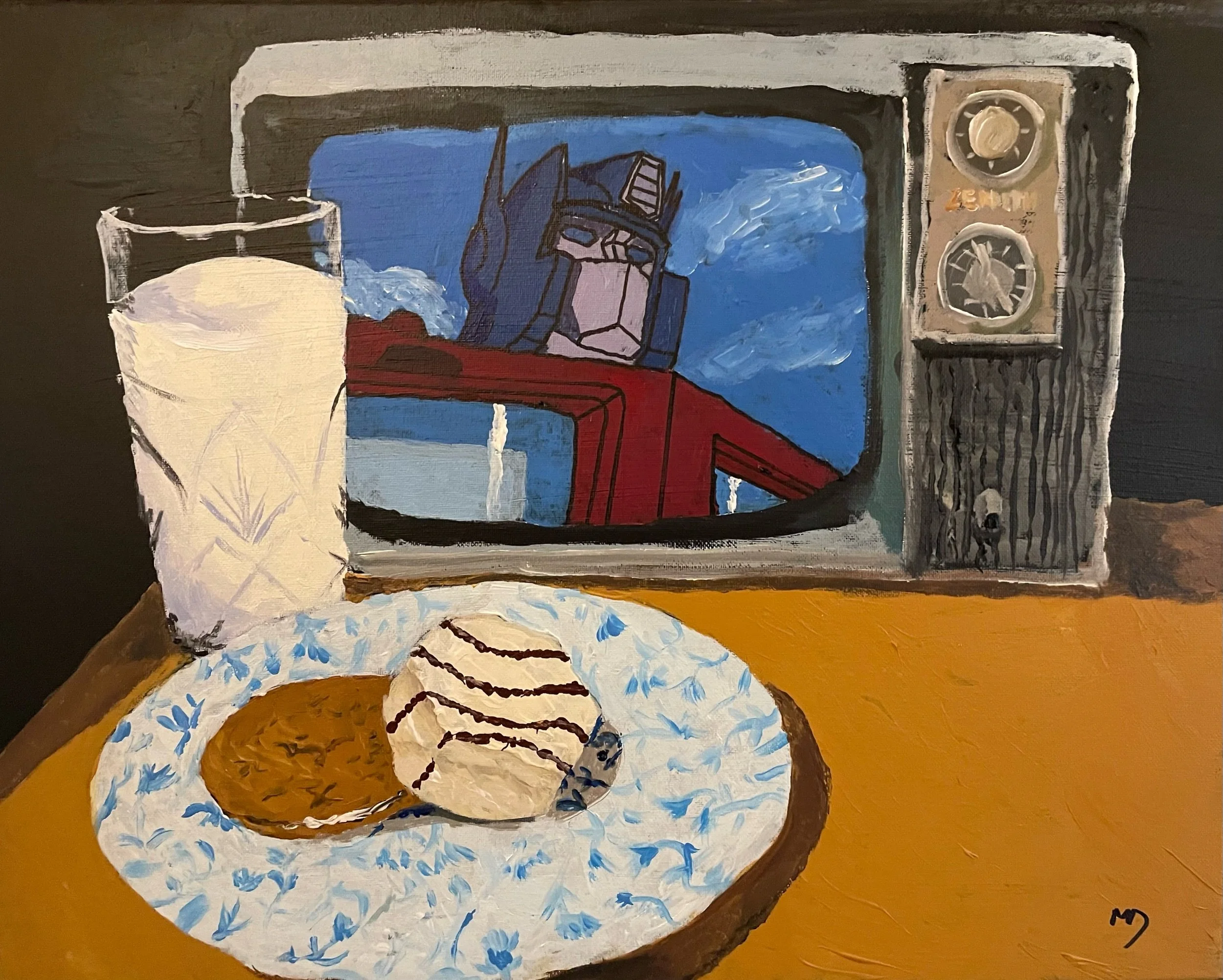 “Afternoon Snack” 16”x20” Acrylic on canvas SOLD