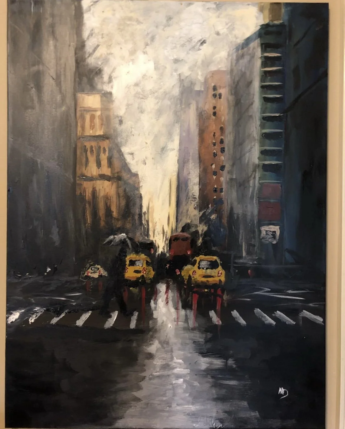 Urban Canyon-40"x30" Acrylic on canvas. SOLD