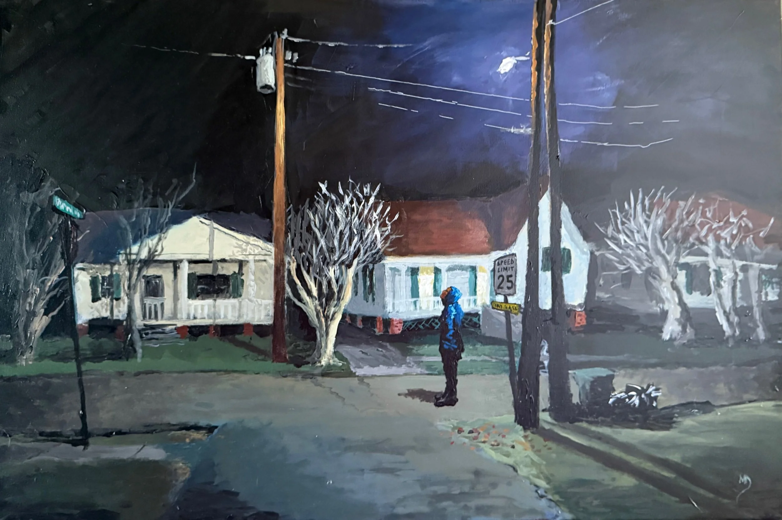 "10 O'clock" 36"x24" Acrylic on canvas. 