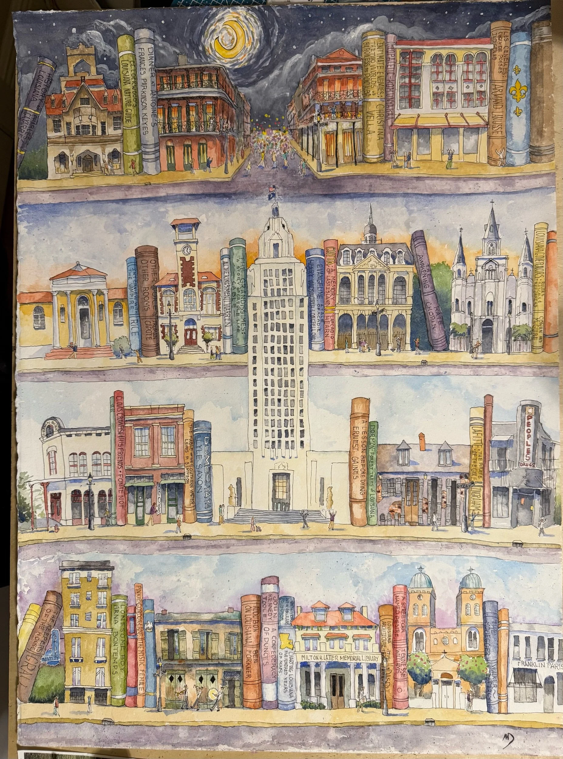 Artwork for the 2025 Louisiana Book Festival 