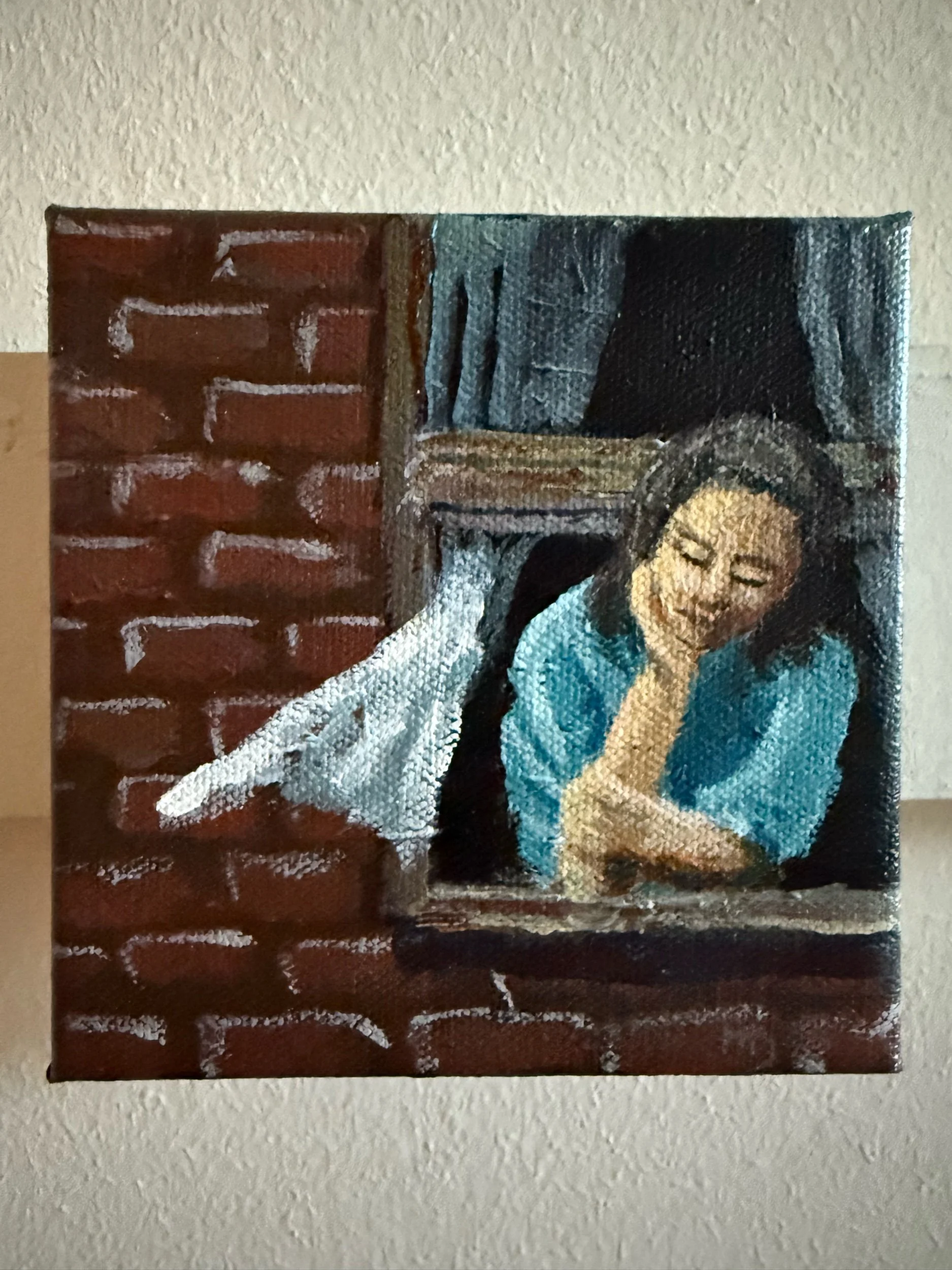 Longing- 5” x 5” acrylic on canvas. NFS. 2025