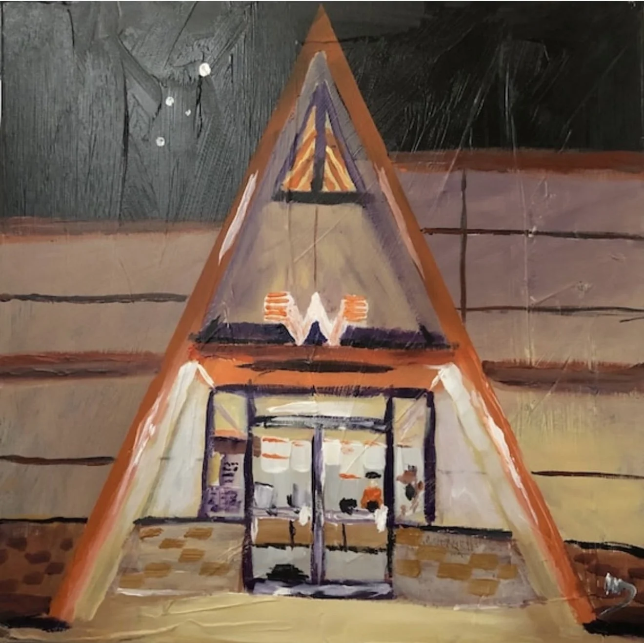 Texas Oasis- 20” x 20” acrylic on canvas. SOLD. 2020