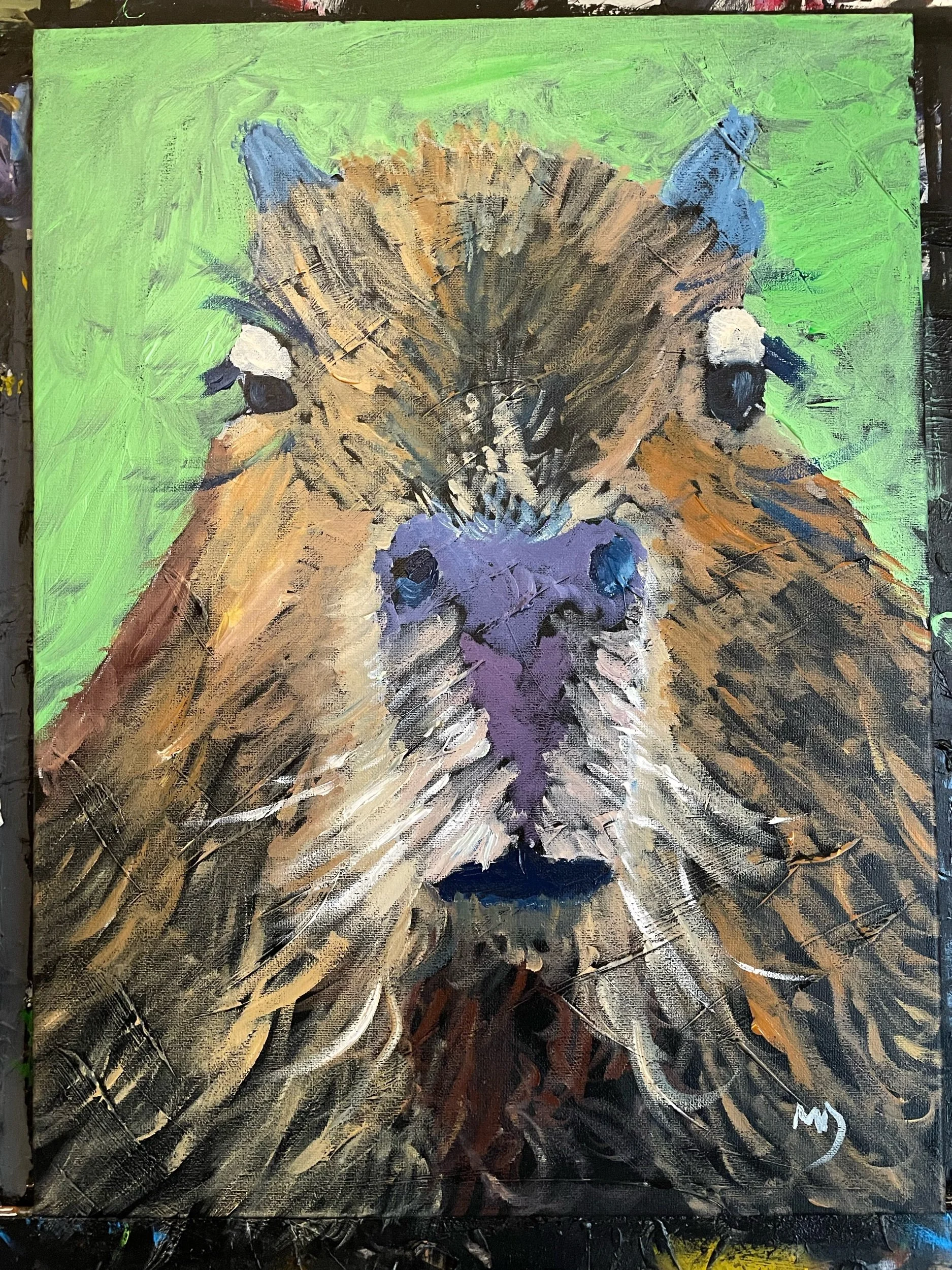 Capy-16” x20” acrylic on canvas. NFS. 2023