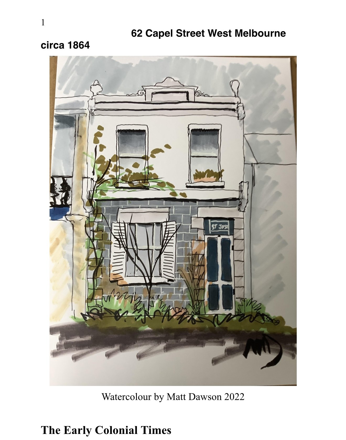 Book: Melbourne-A Sense of Place. Illustration. 