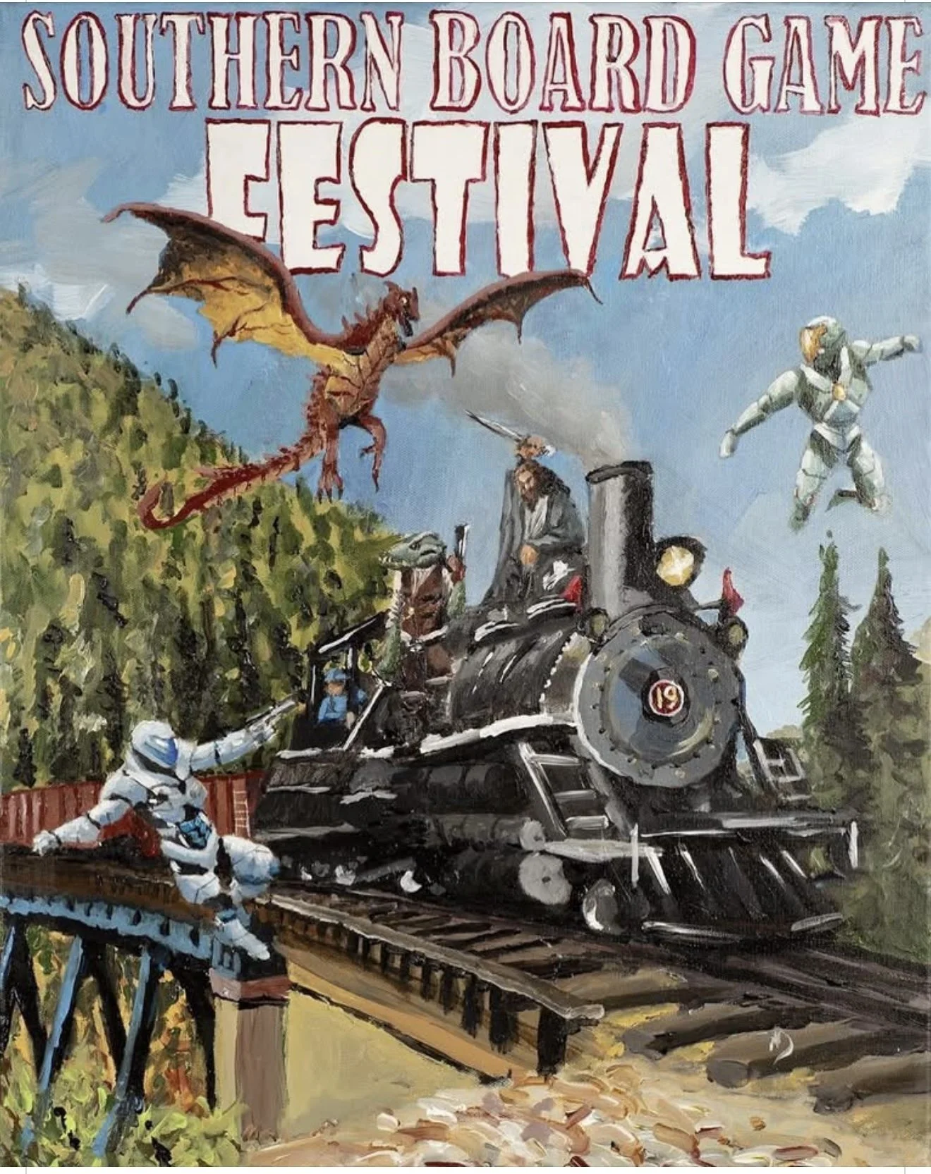 2019 Southern Board Game Festival Poster