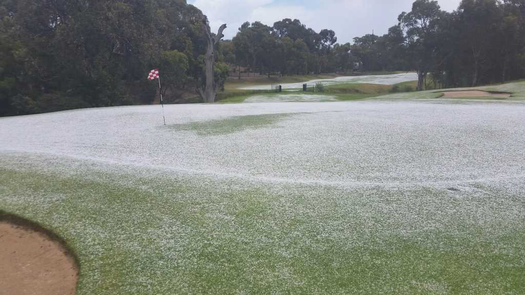 Hail at the Willunga Golf Course
