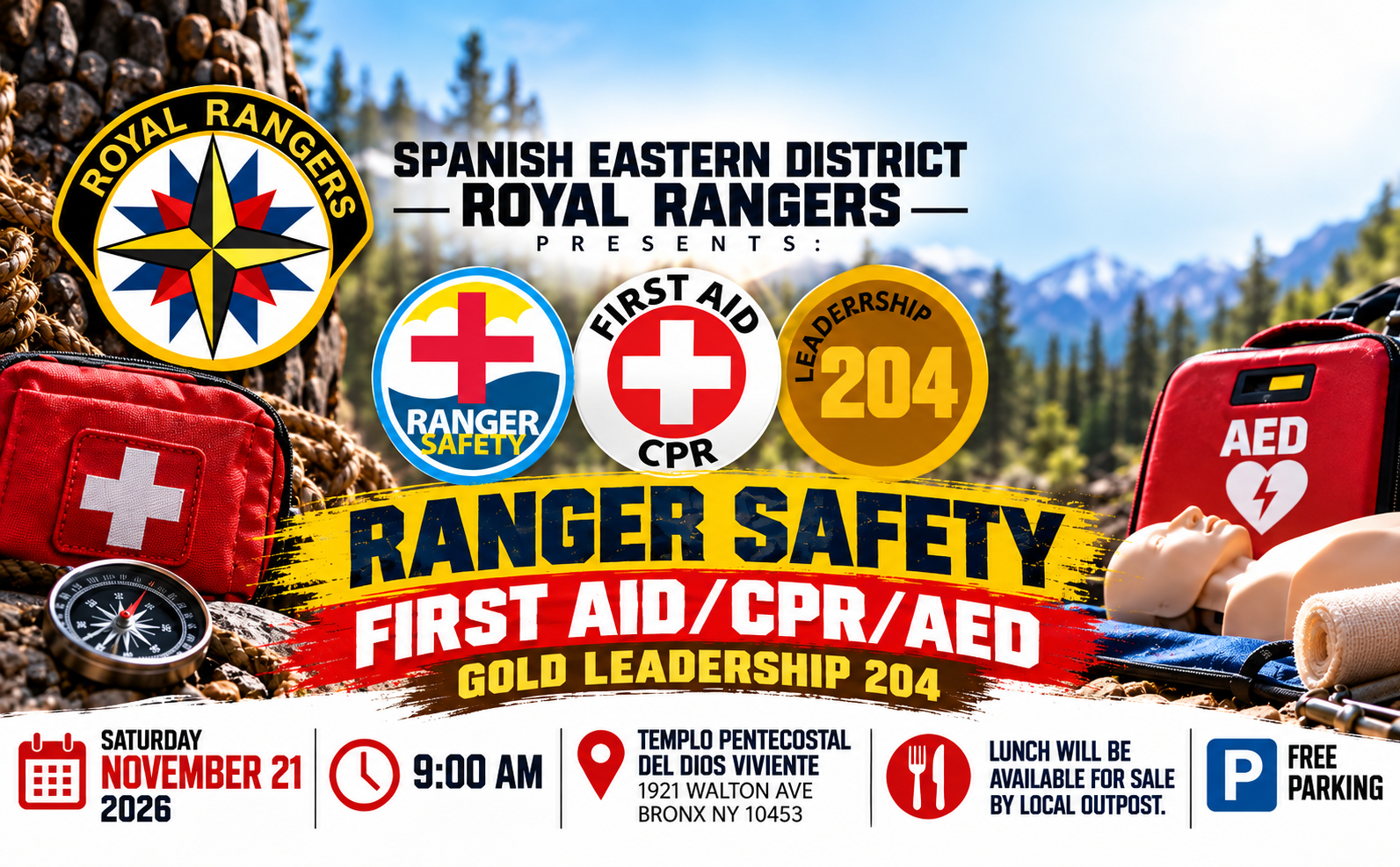 Ranger Safety, First Aid/CPR/AED Training &amp; Gold Leadership 204
