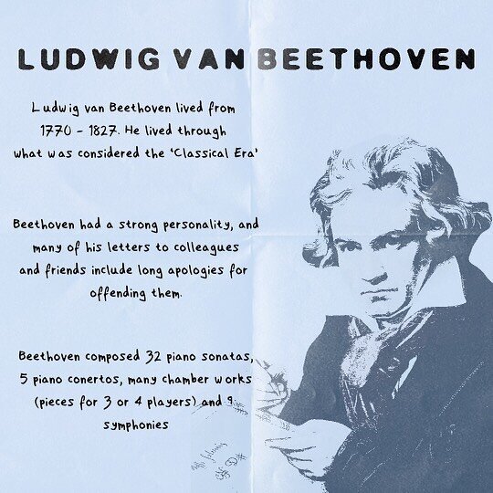 Beethoven was a very passionate person, which is probably what made him such a great composer. Sadly he began going deaf in his late 20&rsquo;s and by about 44 or 45 he was completely deaf. Even after he had gone completely deaf, he was able to compo