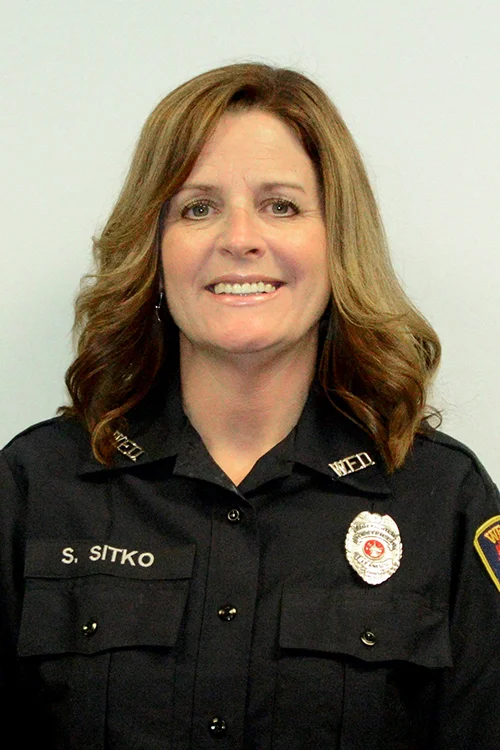 Sarah Sitko | Member Since 2011 Firefighter 36 / EMT-Basic “ I joined WFRD to serve my community and to help people in their time of need.” Sarah is married and the mom of 3 children and 2 dogs. She works as a daytime staff member at Westfield Fire and Rescue Department.