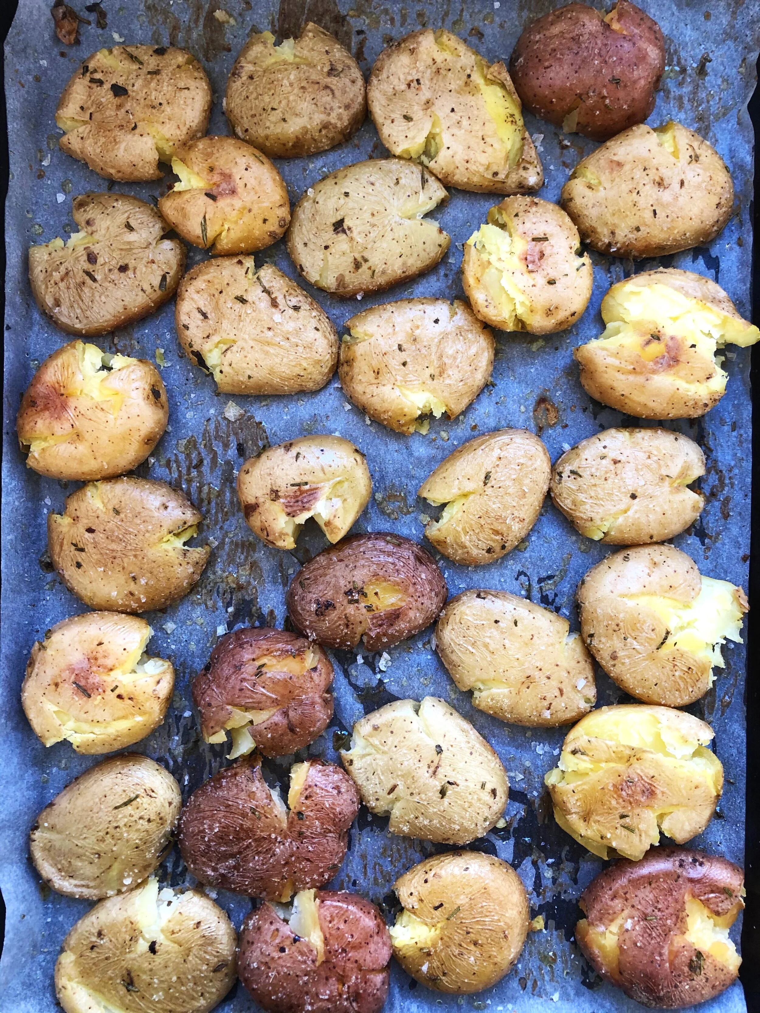 Crispy Smashed Potatoes W Dijon Dill Spooning With Sara