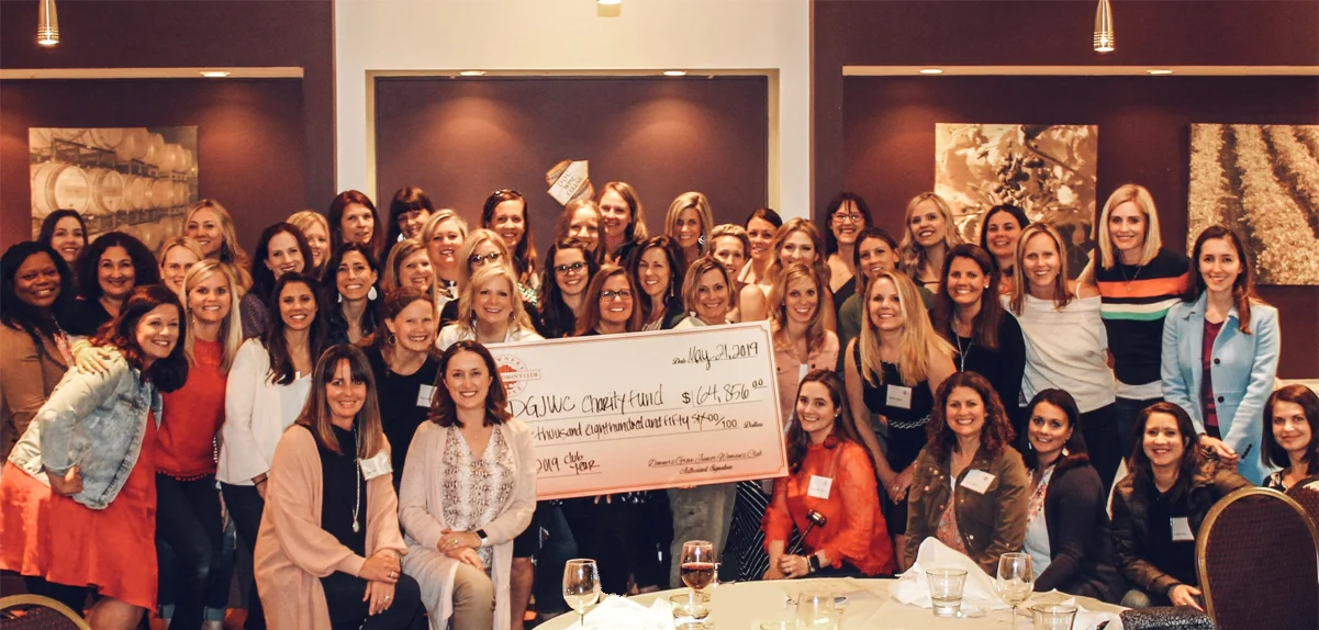 Ladies from the Downers Grove Junior Woman’s Club celebrate their 60th anniversary and an extraordinary year of giving at their year-end banquet on May 21, 2019.
