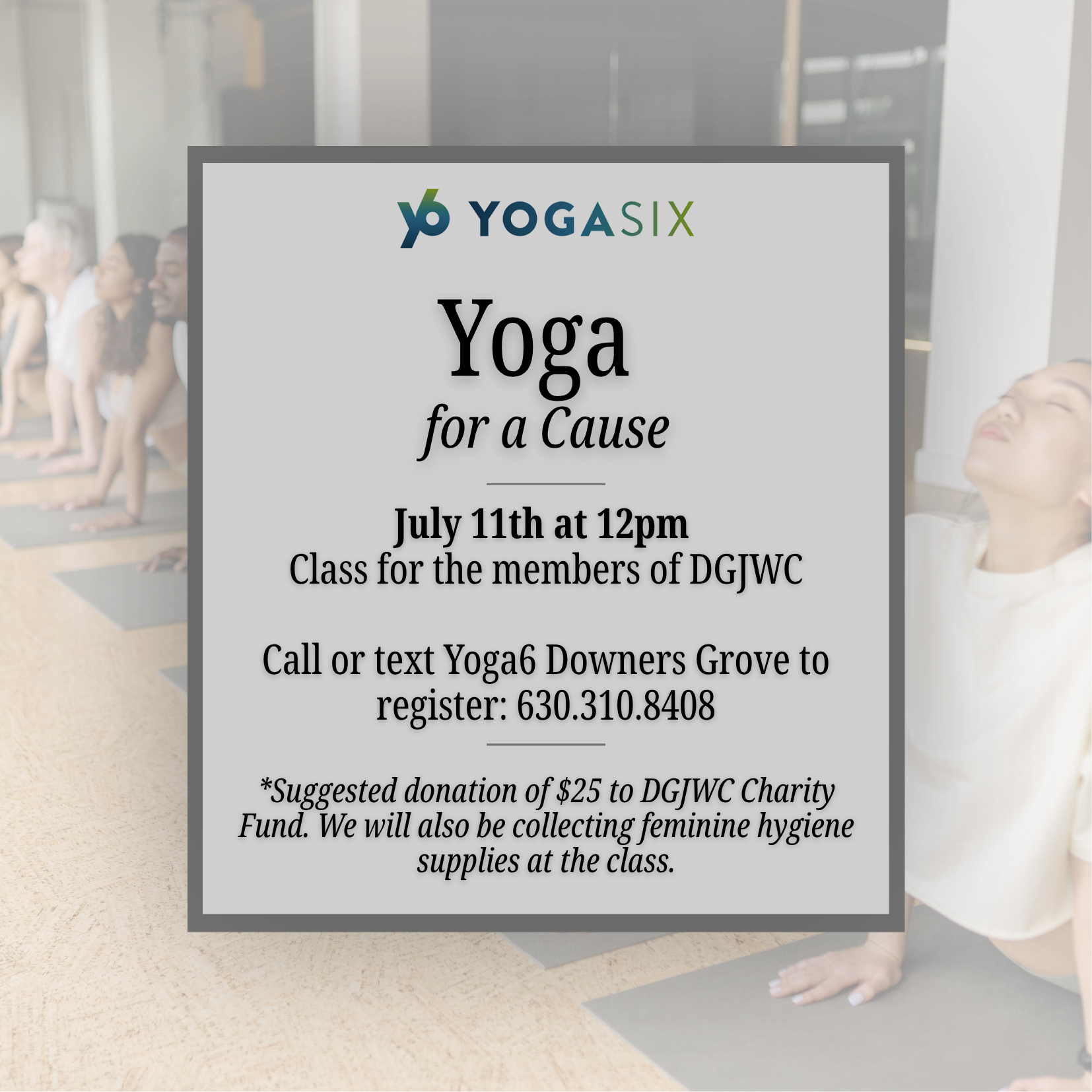 Yoga for a Cause (for DGJWC members and prospective members)